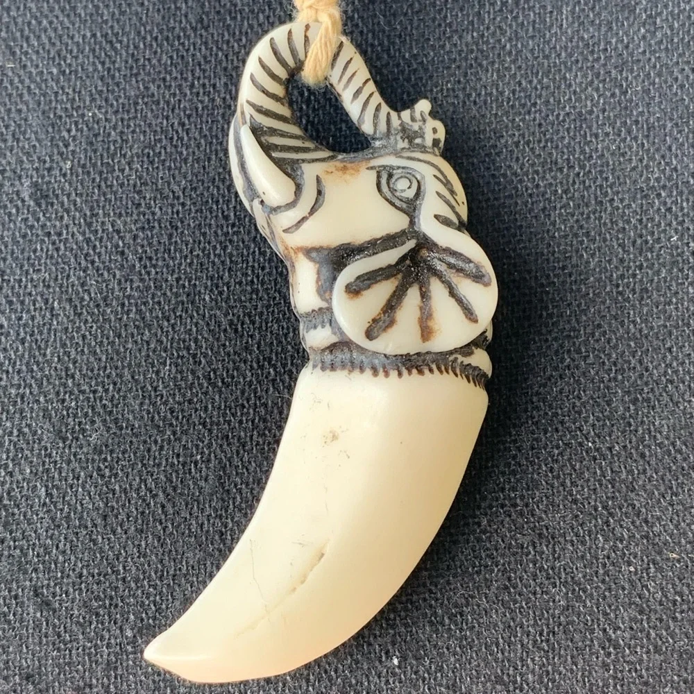 Elephant‎ Carved Pendant